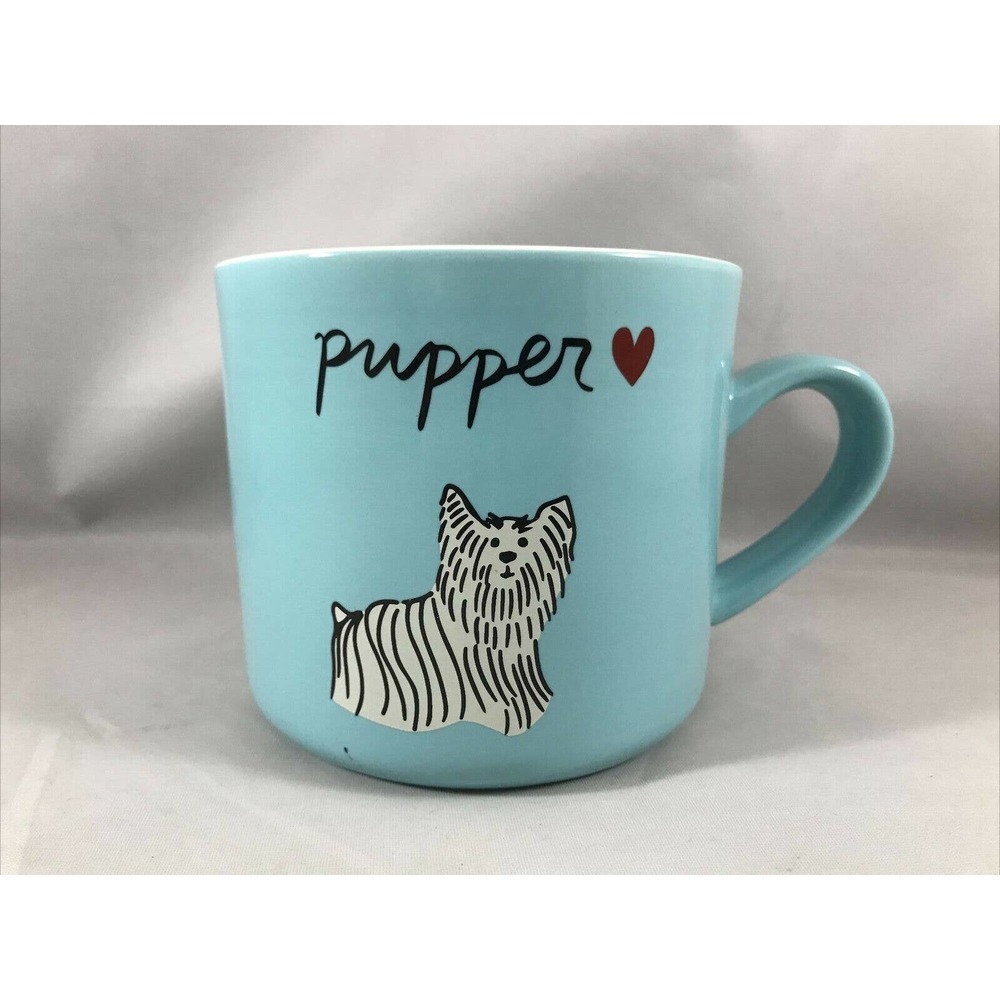 Opalhouse 16oz Turquoise Stoneware Pupper Mug Puppy/Dog Mug/Cup